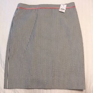 Seersucker Pencil Skirt